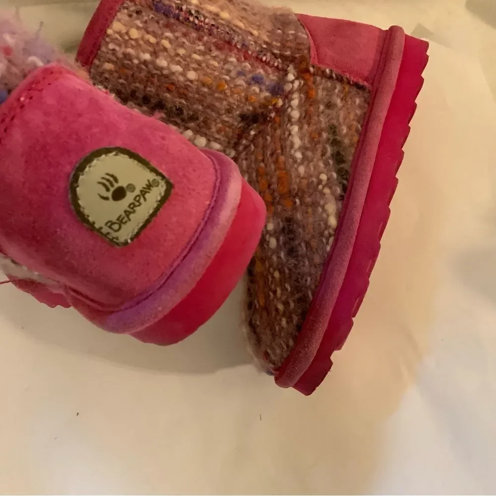 Bearpaw Toddler Elle Zipper Boots Size 12 Pink